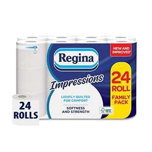 Regina Impressions 3 Ply Toilet Tissue 24 Rolls £11.90 Prime Exclusive @ Amazon