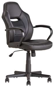 Argos Home Faux Leather Mid Back Gaming Chair - With Code - Free C&C