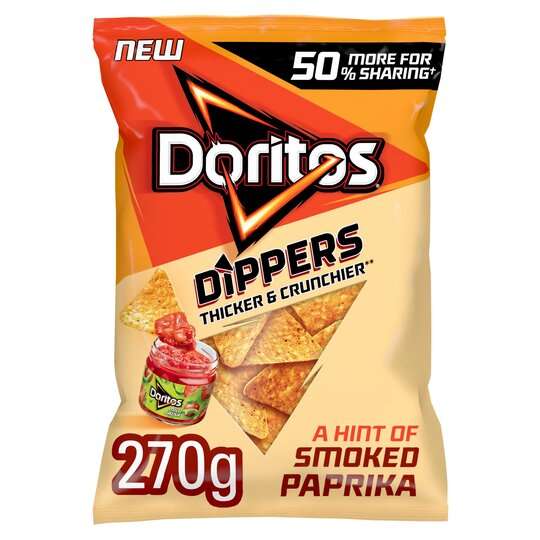 Doritos dippers big 270g bags £1.50 clubcard price at tesco