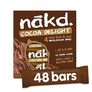 48x Nakd Cocoa Delight and Banoffee Pie Natural Vegan Snack Bars Gluten Free 35g £18 @ Amazon