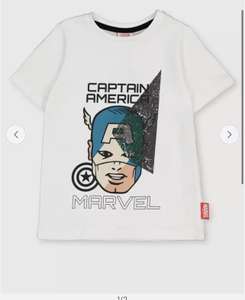 Marvel Captain America White T-Shirt 1.5-2 years - From £2.40 Free C&C @Argos