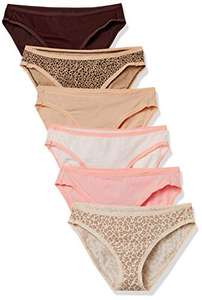 Amazon Essentials Women's Cotton Bikini Brief Knickers 6 Pack Size 12 - £8.42 @ Amazon