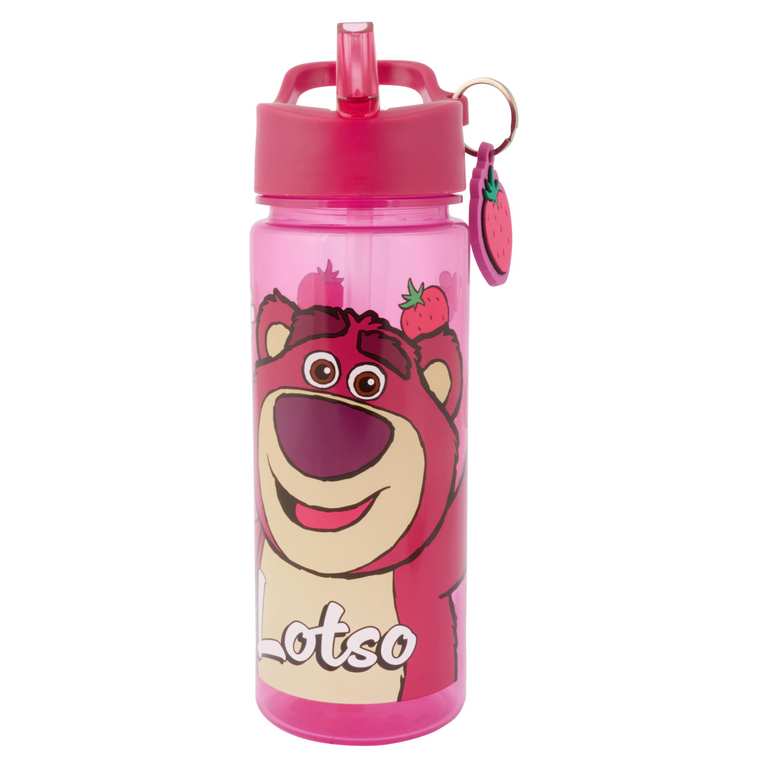 Toy Story Lotso 500ml Kids Water Bottle with Lotso Keyring Charm by Polar Gear