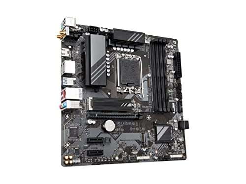 GIGABYTE B760M DS3H AX (LGA 1700/ Intel/ B760/ M-ATX/ DDR5/ 2* M.2/ USB 3.2 Gen 2 Type-C/WiFi 6E/ 2.5GbE) Motherboard Sold by Amazon US