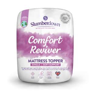 20% off all mattress toppers (e.g. Slumberdown Anti Slip Comfort Reviver Single Mattress Topper from £20 delivered) using code @ SleepSeeker