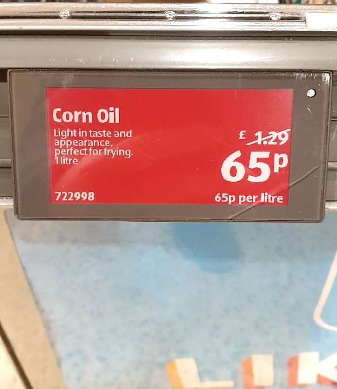 Coppelia Corn Oil 1L - 65p instore @ Aldi, Newport