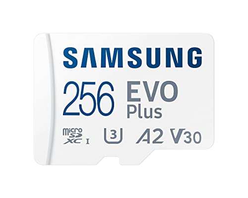 Samsung Evo plus 256GB microSD U3 class 10 A2 V10 memory card 130MB/S £16.45 Dispatches from Amazon Sold by Only Branded