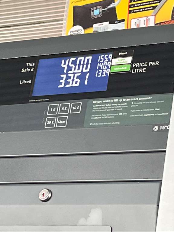 Petrol Unleaded £1.339p Per Litre @ Sainsbury’s Cheadle