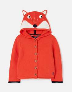 Joules Baby Alby Ultimate Character Hooded Cardigan - Orange Fox/Pink Mouse, Sizes from new born to 24m £14.95 @ Joules eBay Store