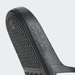 adidas Unisex Kid's Adilette Aqua Slide Sandal, Black & White, Size 13