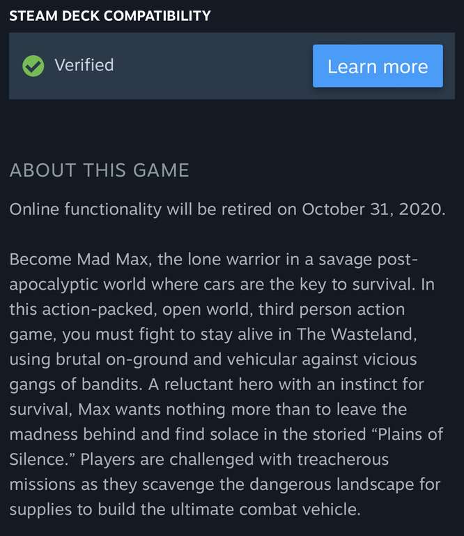 Mad Max (PC) - £3.12 @ Greenman Gaming