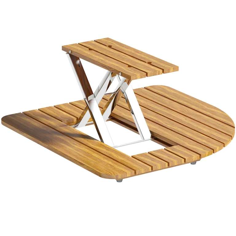Hydro massage shower cabin with wood effect floor and seat 900 x 900 £762.20 with code @ Victoria Plum
