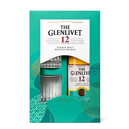 The Glenlivet 12 Year Old Single Malt Scotch Whisky Gift Pack with Two Glasses, 70cl - £30.60 @ Amazon