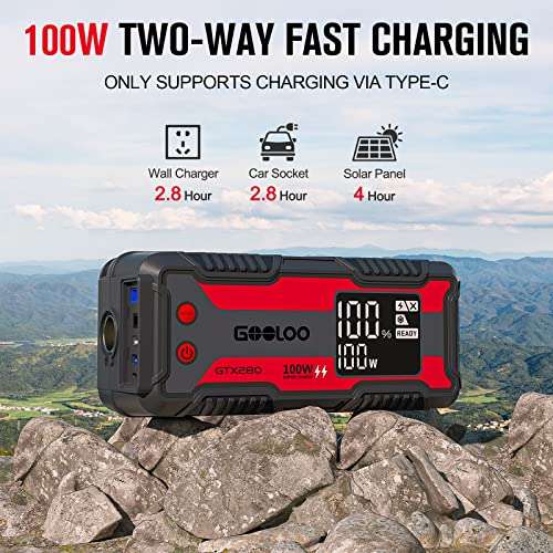 Portable Power Station Outdoor Generator, GOOLOO GTX280 280Wh Charger - £149.97 (With Applied Discount) - Sold by Landwork via Amazon