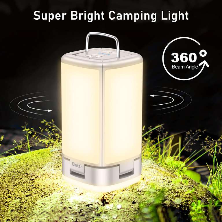 Blukar Camping Lantern - Rechargeable (usb c), 7 Light Modes, 116 LED, Built-in 4800mAh - Sold By Flying-Store FBA