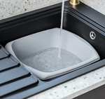 Addis 518459 Eco Made from 100% Recycled Plastic Large Rectangular Washing Up Bowl, 9.5 Litre, Light Grey £2.25 @ Amazon