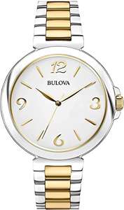 Bulova 98L194 Classic Dress Women's Quartz 37mm Watch Silver Dial Gold/Silver Ion-Plated Bracelet 50M WR - £36.82 @ Amazon