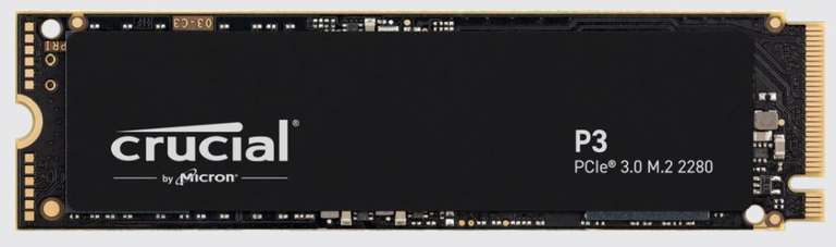 4TB - Crucial P3 NVMe (PCIe Gen 3 x4) M.2 2280 SSD (up to 3500/3000MB/s R/W) - £229 delivered @ MoreCoCo