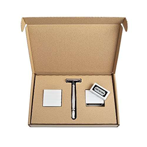 Amazon Brand - Solimo Double edge classic razor with 100 blades £10.58 S&S or £12.44 @ Amazon