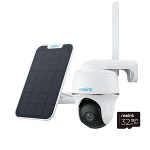Reolink 3G/4G LTE Security Camera Outdoor Wireless, 2K 4MP 360° Pan-Tilt Go PT Plus+Solar Panel+32GB SD Card Sold by ReolinkEU / FBA