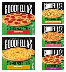 Goodfellas Stonebaked Thin Pizzas (Pepperoni, Margherita, Chicken, Cheese & Ham, Meat Feast) - £1.25 (Clubcard price) @ Tesco