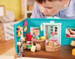 Li’l Woodzeez WZ6813SZ Animal Figurine Playset – Toy Mini Furniture & Play Food – Storybook Included