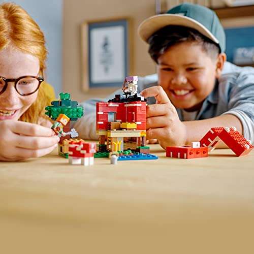 LEGO 21179 Minecraft The Mushroom House Set, Building Toy - £12.82 @ Amazon