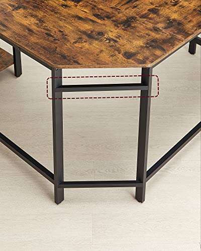 VASAGLE Computer Desk, L-Shaped Corner Desk, Rustic Brown LWD72X £63.19 with voucher Dispatches from Songmics @ Amazon