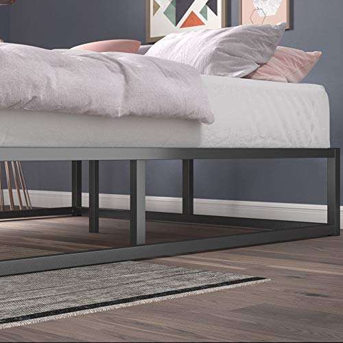 Zinus Joseph Double Bed frame - Bed 135x190 cm - 25 cm Height with Underbed storage - Black