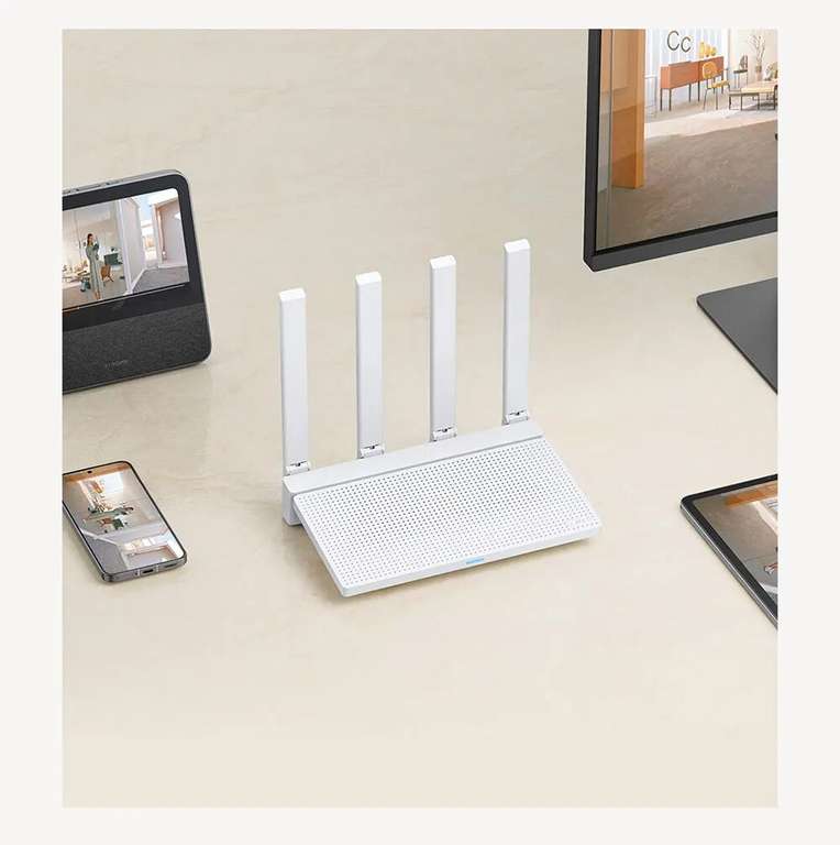 Original Xiaomi AX3000T Router 2.4GHz 5GHz 1.3GHz CPU 2X2 160MHz WAN LAN LED NFC Connection Sold by Cutesliving Store