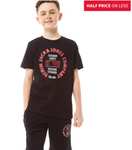 JACK AND JONES Boys Jwhandy T-Shirt And Shorts Set Black £9.99 + £4.99 Delivery Free with Unlimited @ Mand M