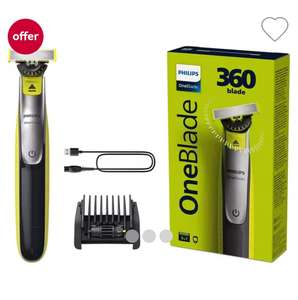Philips OneBlade 360 for Face with 5-in-1 Adjustable Comb - Trim, Edge, Shave