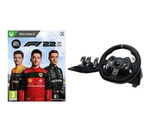 LOGITECH Driving Force G920 Racing Wheel, Pedals & Xbox Series x F1 22 Bundle - £239 @ Currys