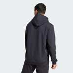 adidas Men's Essentials Fleece Hooded Sweatshirt - Black - Large