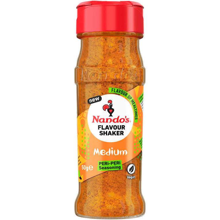Nando's Flavour Shaker Medium Peri-Peri Seasoning 50g - 39p @ Heron Foods