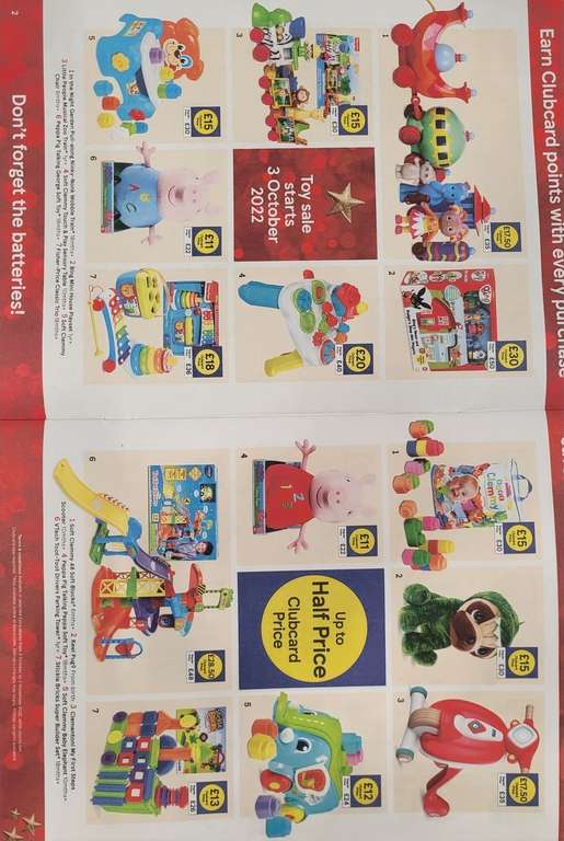 Up To 50% off toy sale - starts 3rd October 2022 @ Tesco