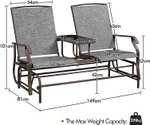 Outsunny 2 Seater Rocking Chair Lounger - Sold by Yaheetech UK