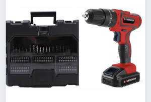Sovereign 18V 2.0Ah Li-ion Cordless Hammer Drill Kit with 71 Piece Drill Driver Accessories - £30 with free click and collect from Homebase