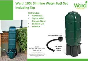 Strata Water Butt 100L. With Stand Filler Kit Tap & Lockable Lid 2 Sizes, £27.96 with code (UK Mainland) @ eBay / Garden Store Direct