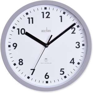 Acctim 74667 Nardo 20cm Radio Controlled Grey Wall Clock (Grey or White) Sold By Robert Grant Of London / Dispatched By Amazon