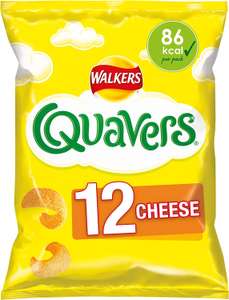 Walkers Quavers Cheese Multipack Snacks, 12 x 16g - £2.25 / £2.14 S&S @ Amazon