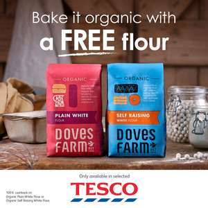 Free Doves Farm 1kg flour - Claim 100% Cashback with Hashtings