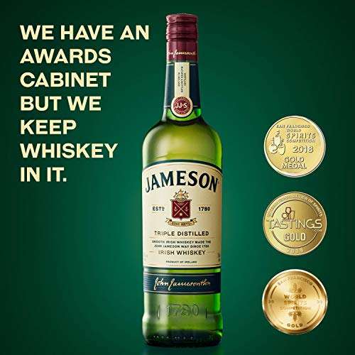 Jameson Irish Whiskey Original Blended and Triple Distilled, 1L £22.50 with voucher @ Amazon
