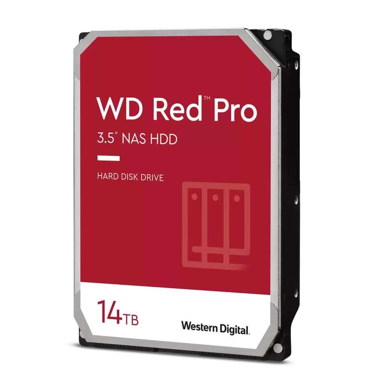A Pair (2) WD Red Pro HDD 14 TB (WD141KFGX) for £575.99 @ Western Digital
