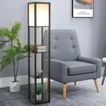 Shelf Floor Lamp with 4-tier Open Shelves - £40.79 with code - Free Delivery @ Aosom