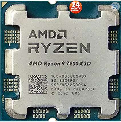 Used AMD Ryzen 9 7900X3D (12C/24T @ 4.4GHz) AM5 free C&C