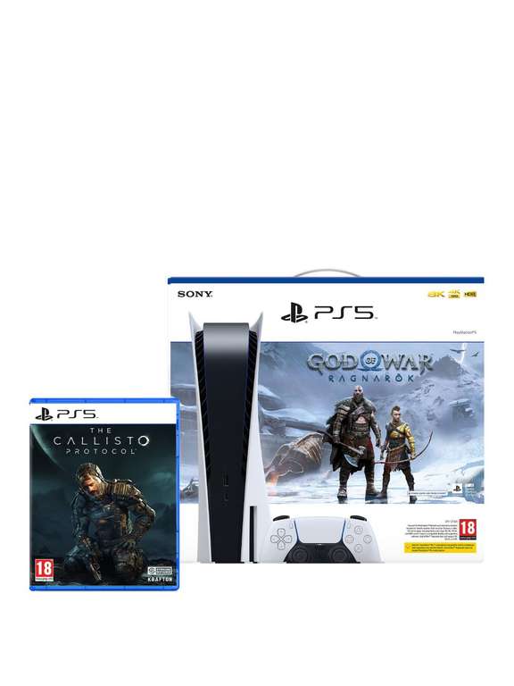 Playstation Disc Console + God Of War Ragnarok & The Callisto Protocol £528.99 + Free collection @ Very
