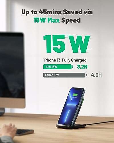 15W Fast Wireless Charging Stand Qi Certified w/voucher and code sold by EAFU FB Amazon