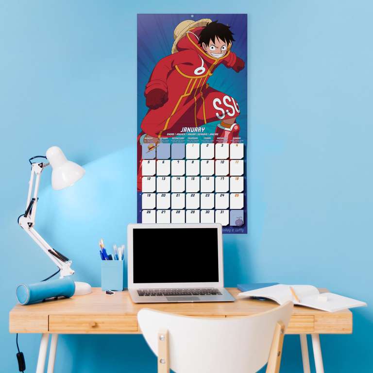 Calendario De Pared One Piece 2026 - 30x30 Cm, Con Espacio Para Anotaciones, Fácil De Colgar, Grupo Erik