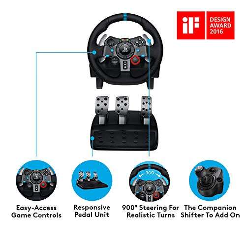 Logitech G29 Driving Force Racing Wheel and Floor Pedals, Real Force Feedback - £169.99 / G920 £169.99 (Prime Exclusive) @ Amazon